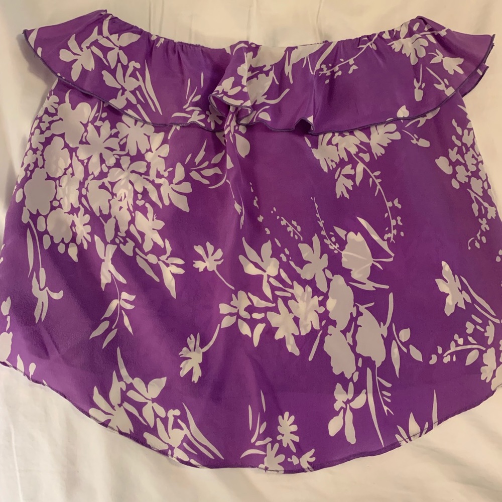 Amanda Uprichard Lavender Silk Tubertop